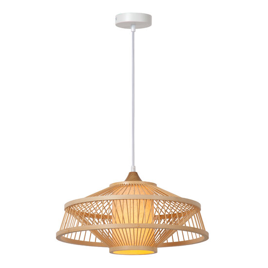 LUCIDE Lucide GAETANO - Hanglamp - Ø 40 cm - 1xE27 - Naturel - Essential