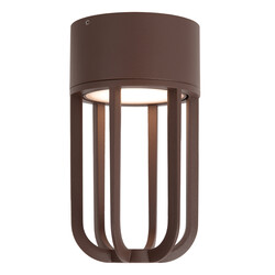 Lucide WELLS - Plafonnière Binnen/Buiten - Ø 10 cm - LED - 1x8W 2700K - IP54 - Roest bruin - Essential