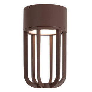 Lucide WELLS - Plafonnière Binnen/Buiten - Ø 10 cm - LED - 1x8W 2700K - IP54 - Roest bruin - Essential