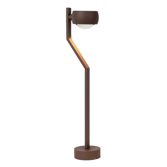LUCIDE Lucide ESTAL - Sokkellamp - LED - 1x9W 2700K - IP54 - Roest bruin
