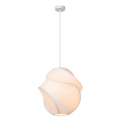 Lucide LA VAGUE - Pendelleuchte - Ø 40 cm - 1xE27 - Weiß - Essential