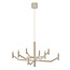 LUCIDE Lucide WELLINGTON - Hanglamp - Ø 80 cm - LED Dimb. - G9 - 2700K - Taupe - Vibes