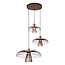 LUCIDE Lucide NIGELLA - Lámpara Colgante - Ø 76 cm - 3xGU10 (MR16) - Café - Esencial - Crea un ambiente cálido en tu hogar