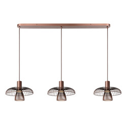 Lucide NIGELLA - Hanglamp - 3xGU10 (MR16) - Koffie - Essential