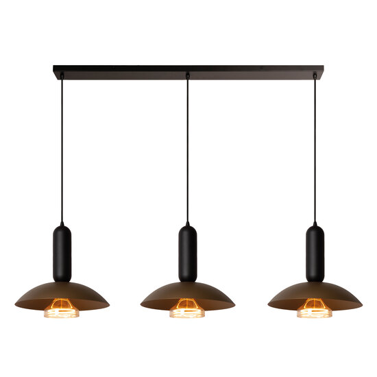 LUCIDE Lucide GRANTHAM - Hanglamp - 3xE27 - Koffie - Essential