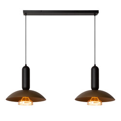 Lucide GRANTHAM - Hanglamp - 2xE27 - Koffie - Essential