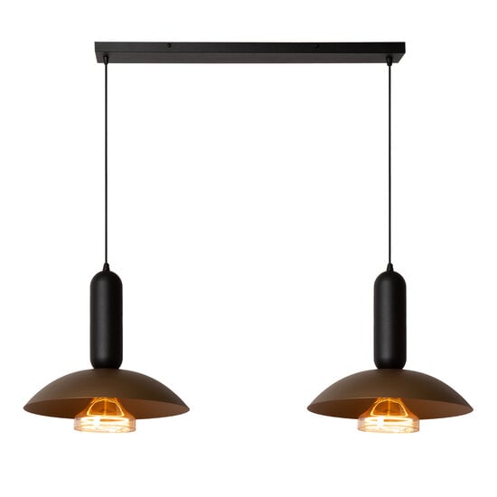 LUCIDE Lucide GRANTHAM - Pendant Lamp - 2xE27 - Coffee - Essential - Create a warm atmosphere in your home