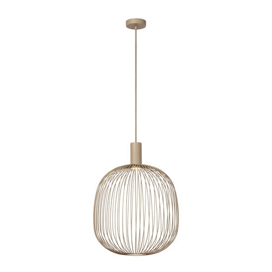 LUCIDE Lucide ESTEREL - Pendant Lamp - Ø 40 cm - 1xGU10 (MR16) - Taupe - Essential - Create a warm atmosphere in your home