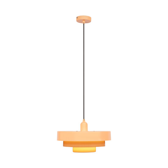 LUCIDE Lucide RUNA - Lámpara Colgante - Ø 35 cm - 1xE27 - Rosa - Essential para una atmósfera acogedora