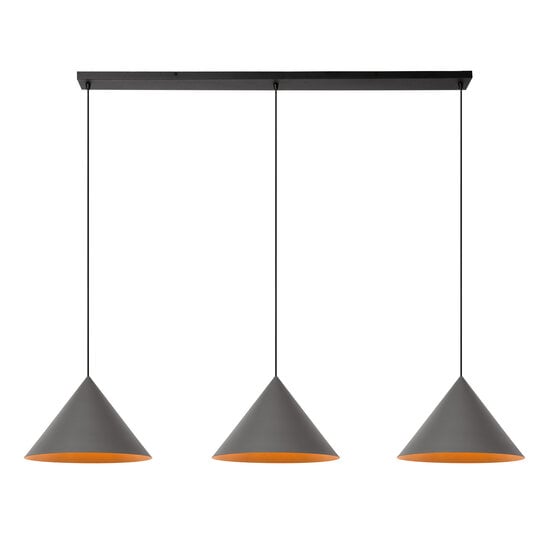 LUCIDE Lucide SPITZE - Hanglamp - 3xE27 - Grijs - Vibes - Creëer een sfeervolle ambiance