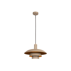 Lucide BRUNO - Pendant Lamp - Ø 38 cm - 1xE27 - Taupe - Essential