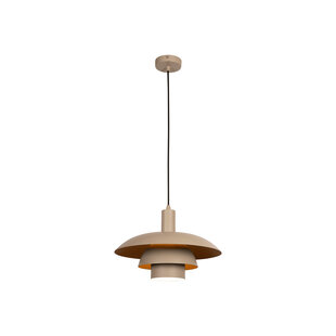 Lucide BRUNO - Lámpara Colgante - Ø 38 cm - 1xE27 - Taupe - Essential