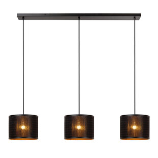 Lucide TAGALOG - Pendant Lamp - Ø 40 cm - 3xE27 - Black - Essential