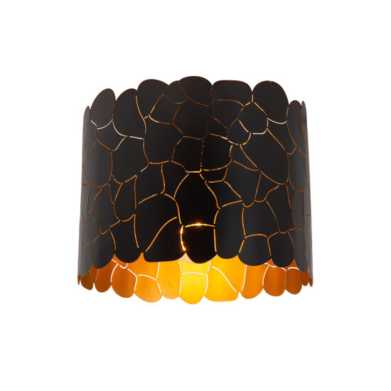 LUCIDE Lucide ALMELO - Lámpara de techo - Ø 25,5 cm - 1xE27 - Negro