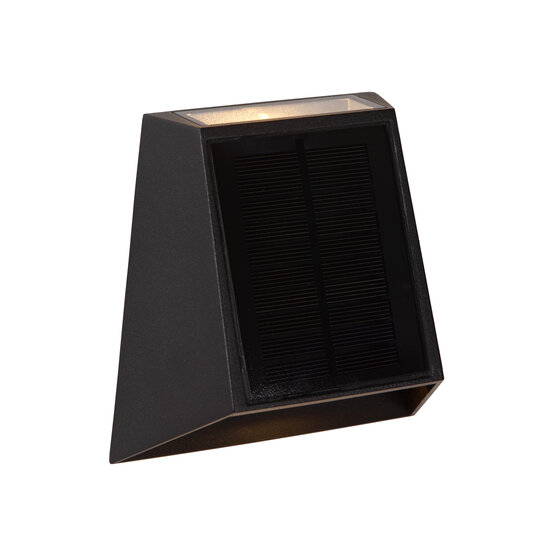 LUCIDE Lucide LUTON - Lámpara de Pared - Energía Solar - LED Regulable - Ideal para Iluminación Exterior