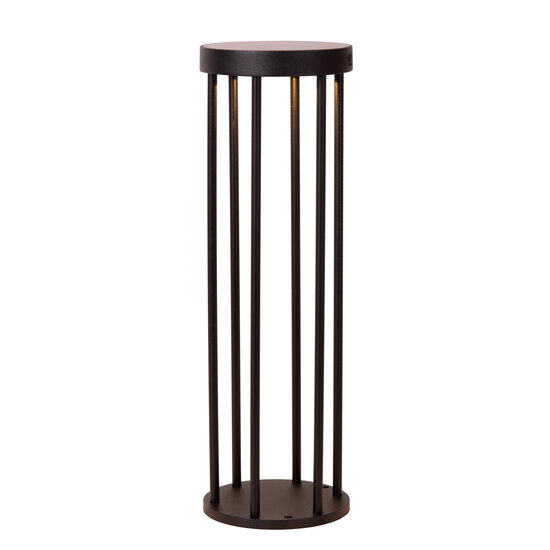 LUCIDE Lucide JACKSON - Sockelleuchte - Solarenergie - Ø 16 cm - LED Dim. - LED - 3 StepDim - 1x2W 2850K/3150K - IP65 - Tag-/Nachtsensor - Schwarz