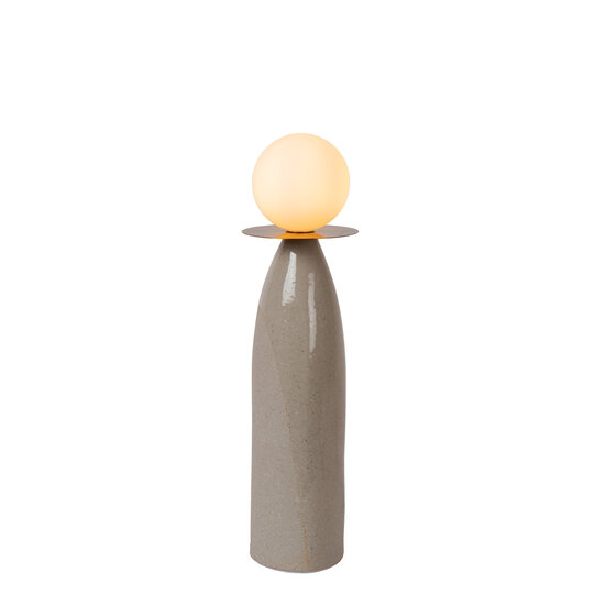 LUCIDE Lucide FIGARO - Lampe de table - Ø 12 cm, H 45cm - 1xG9 - Gris