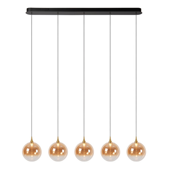 LUCIDE Lucide GISELA - Hanglamp - LED Dimb. - 5x4W 2700K - Met vervangbare LED-module - Amber - Premium