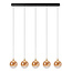 LUCIDE Lucide GISELA - Hanglamp - LED Dimb. - 5x4W 2700K - Met vervangbare LED-module - Amber - Premium
