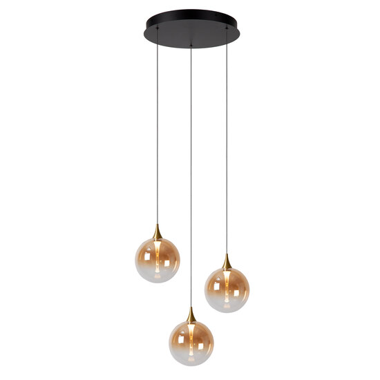 LUCIDE Lucide GISELA – Hängelampe – Ø 36 cm – LED-Dimmung. - 3x4,3W 2700K - Bernstein