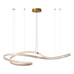 Lucide SLALOM - Hanglamp - LED Dimb. - CCT - 1x80W 2200K/4000K - Beige - Premium