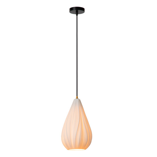 LUCIDE Lucide CINZIA - Hanglamp - Ø 18,3 cm - 1xE27 - Wit