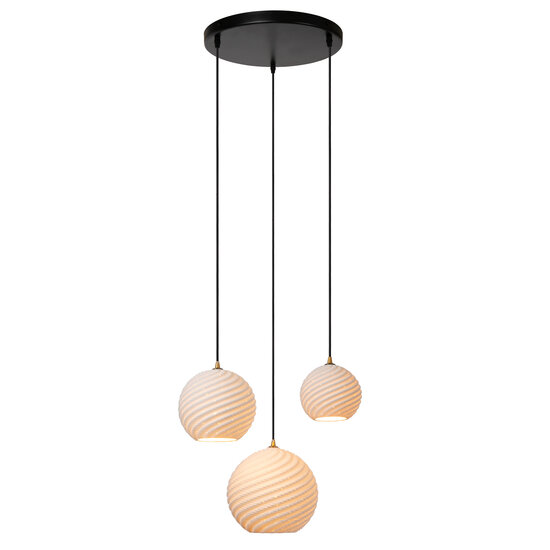LUCIDE Lucide BINA - Pendant lamp - Ø 40 cm - 3xE27 - White