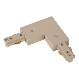 Lucide TRACK L-koppelstuk - 1-fase Railsysteem / Railverlichting - Rechts - Taupe (Uitbreiding)