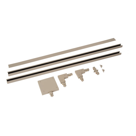 LUCIDE Lucide TRACK Starterset - 1-fase Railsysteem / Railverlichting - 2 meter - Taupe