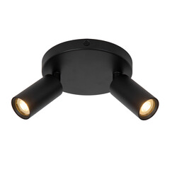 Lucide RITMO - Plafondspot - Ø 15 cm - 2xGU10 (MR11) - Zwart