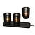 LUCIDE Lucide KIM - Oplaadbare Tafellamp - Accu/Batterij - Ø 8 cm - LED 3 StepDim - Zwart - Set van 3 - Essential