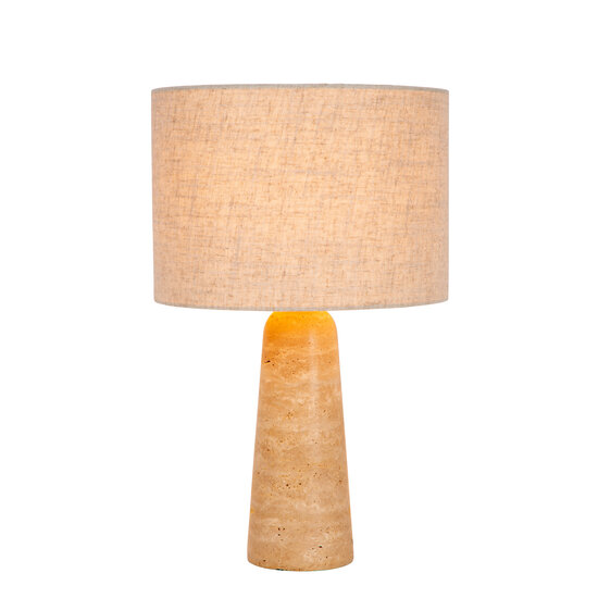 LUCIDE Lucide NIMUE - Lámpara de mesa - Ø 30 cm - 1xE27 - Taupe