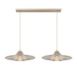 Lucide ELLIS - Hanglamp - 2xE27 - Taupe - Essential