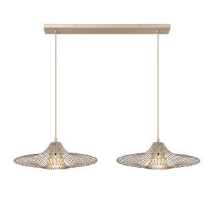 Lucide ELLIS - Hanglamp - 2xE27 - Taupe - Essential