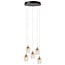 LUCIDE Lucide BERLIANE - Hanglamp - Ø 34 cm - LED Dimb. - 5x4W 2700K - Met vervangbare LED-module - Transparant - Essential