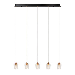 Lucide BERLIANE - Hanglamp - LED Dimb. - 5x4W 2700K - Met vervangbare LED-module - Transparant - Essential