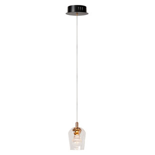 Lucide BERLIANE - Hanglamp - Ø 12 cm - LED Dimb. - 1x4W 2700K - Met vervangbare LED-module - Transparant - Essential