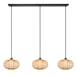 Lucide THULINE - Hanglamp - 3xE27 - Lichte houtlook - Essential