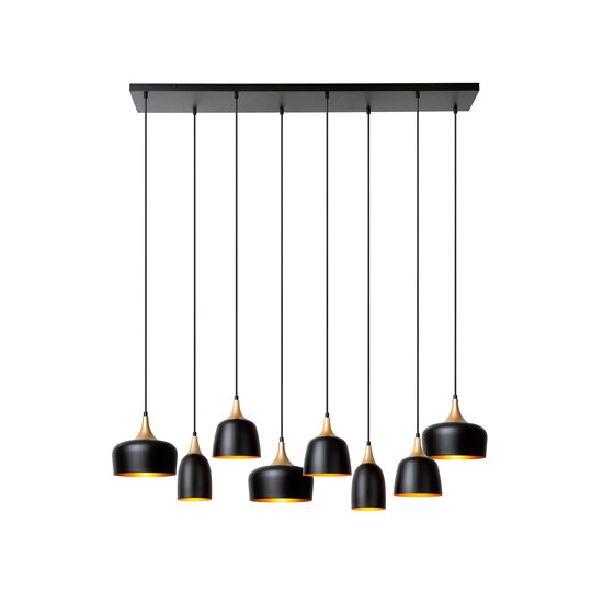 LUCIDE Lucide CHAYANNE - Lampe à suspension - 8xE14 - Noir