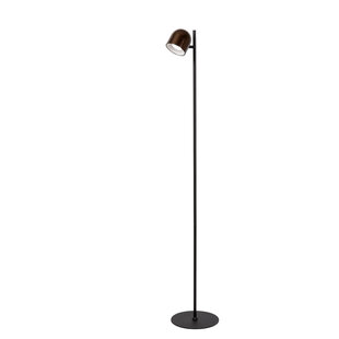Lucide SKANSKA RECH - Oplaadbare Vloerlamp Binnen/Buiten - Accu/Batterij - Ø 23 cm - LED Dimb. - CCT - 1x3W 3000K/6000K - IP44 - Koffie