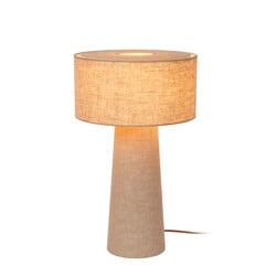 Lucide LEEROY - Tafellamp - Ø 30 cm - 1xE27 - Taupe