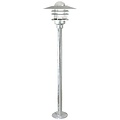 Agger garden pole lampshade in metal and glass, E27 fitting, IP54, 830mm high, shade Ø260mm, base Ø150mm, grey