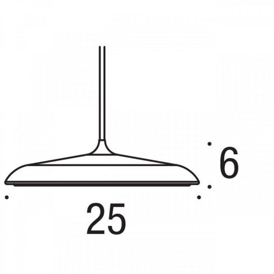 Artist 25 hanglamp LED rond, zilver, dimbaar – 250mm Ø, 14W LED-module, 1000 lumen, 2700K, IP20