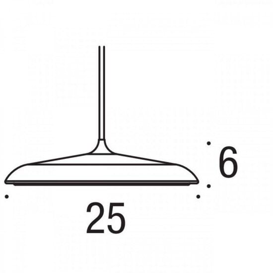 Artist 25 hanglamp LED rond, zilver, dimbaar – 250mm Ø, 14W LED-module, 1000 lumen, 2700K, IP20