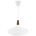 Lámpara colgante con armazón de acero y parte superior de nogal aceitado certificado FSC, Ø39 cm, altura 27 cm, portalámparas E27 máx. 60W, regulable