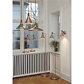 Nori hanglamp conisch wit, metalen kap met geoliede walnoot top, E27 fitting (lamp excl.), Ø390mm, kabel 300cm, IP20