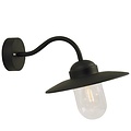 Luxembourg applique murale extérieure, style rustique en métal noir et verre, culot E27, diamètre 280 mm, IP54 anti-éclaboussures