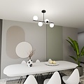 Emibig Emibig BIOR 4 BLACK - Modern ceiling lamp for stylish lighting