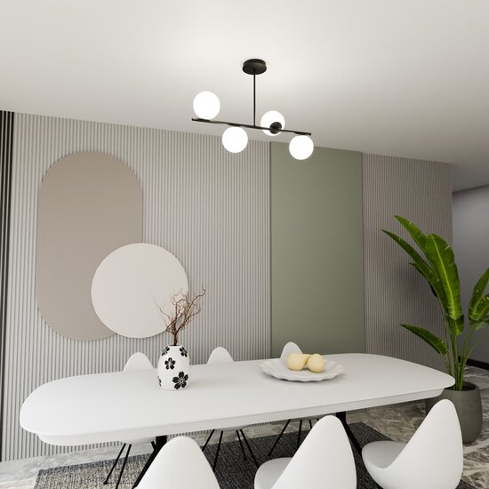 Emibig Emibig BIOR 4 BLACK - Moderne plafondlamp voor sfeervolle verlichting
