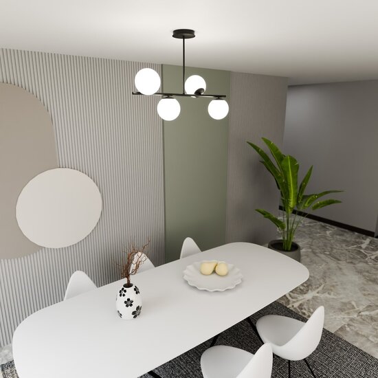Emibig Emibig BIOR 4 BLACK - Moderne plafondlamp voor sfeervolle verlichting